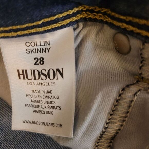 Hudson Womens Jeans Collin Straight Leg Size 28 Flap Pocket Medium Wash Blue - Picture 4 of 7